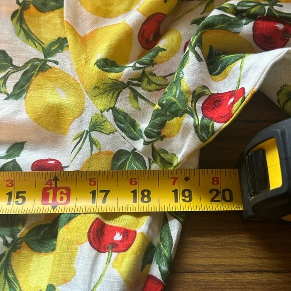 Boden Clara Linen Blend Shirtdress Lemon Cherry Fruit Print NWT Rare US10 UK14 - Picture 11 of 11